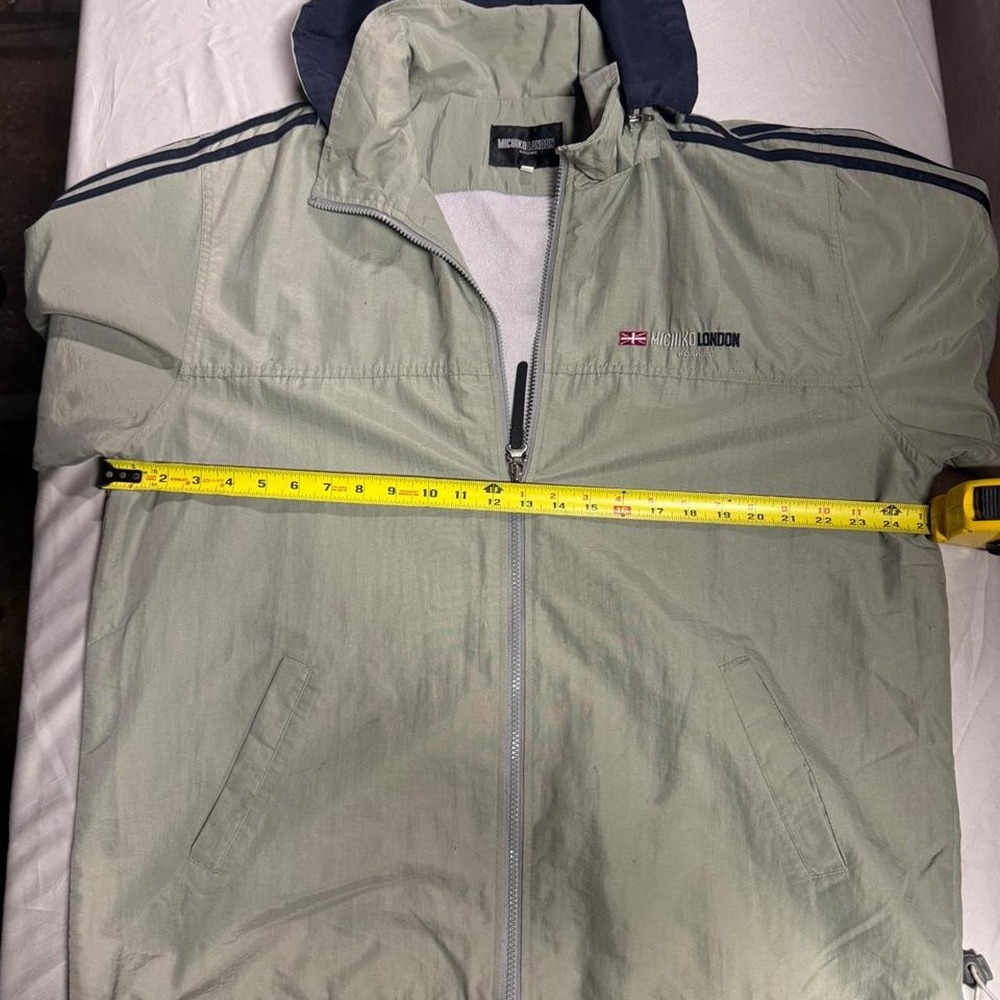Michiko London Koshino Union Jack Windbreaker Jacket — Size 105